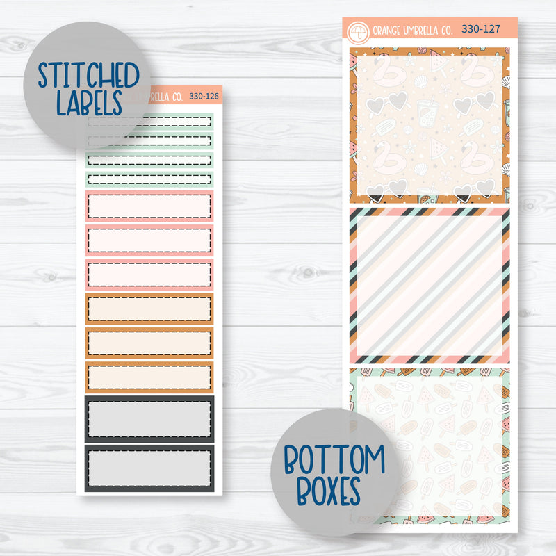 Flamingo Summer Kit | A5 Daily Duo Planner Kit Stickers | Flamingo Floaties | 330-121