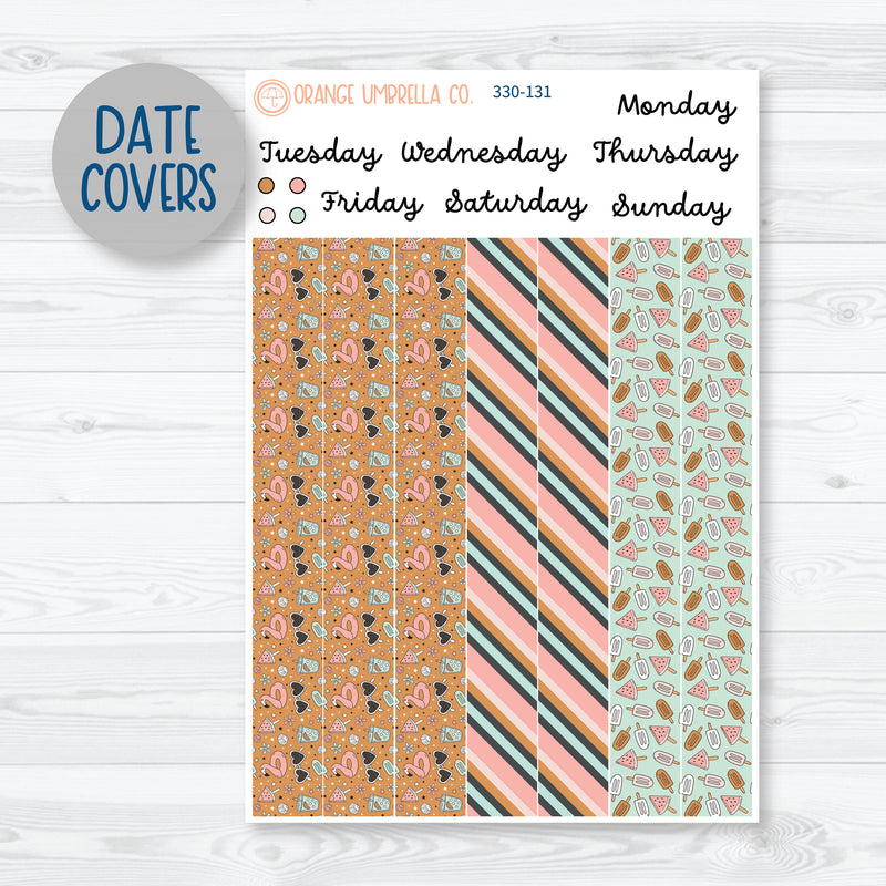 Flamingo Summer Kit | 7x9 Daily Duo Planner Kit Stickers | Flamingo Floaties | 330-131