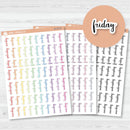 Day of the Week Header Planner Stickers | F14 | B-731