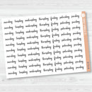 Day of the Week Header Planner Stickers | F14 | B-731