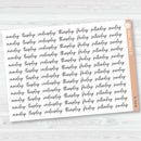 Day of the Week Header Planner Stickers | F15 | B-733