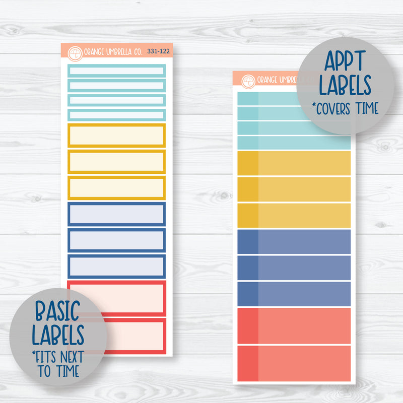 Summer Beachside Party Stickers | A5 Daily Duo Planner Kit Stickers | Out Of Office | 331-121