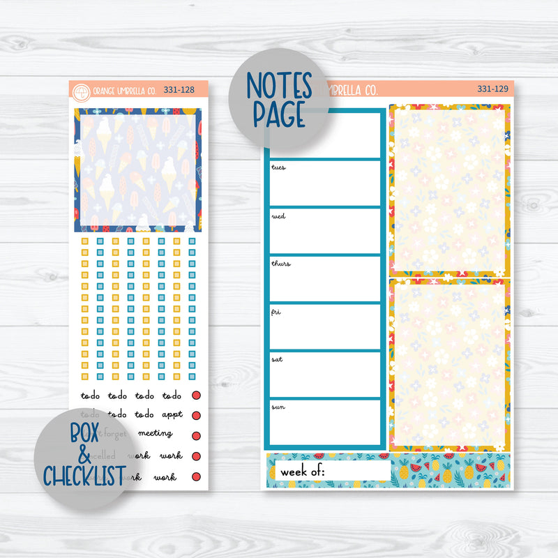 Summer Beachside Party Stickers | A5 Daily Duo Planner Kit Stickers | Out Of Office | 331-121