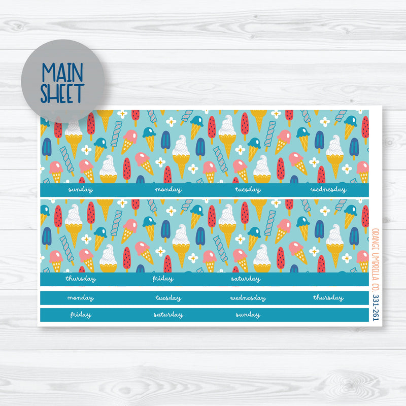 Summer Beachside Party Stickers | 8.5 ECLP Monthly Planner Kit Stickers | Out Of Office | 331-261