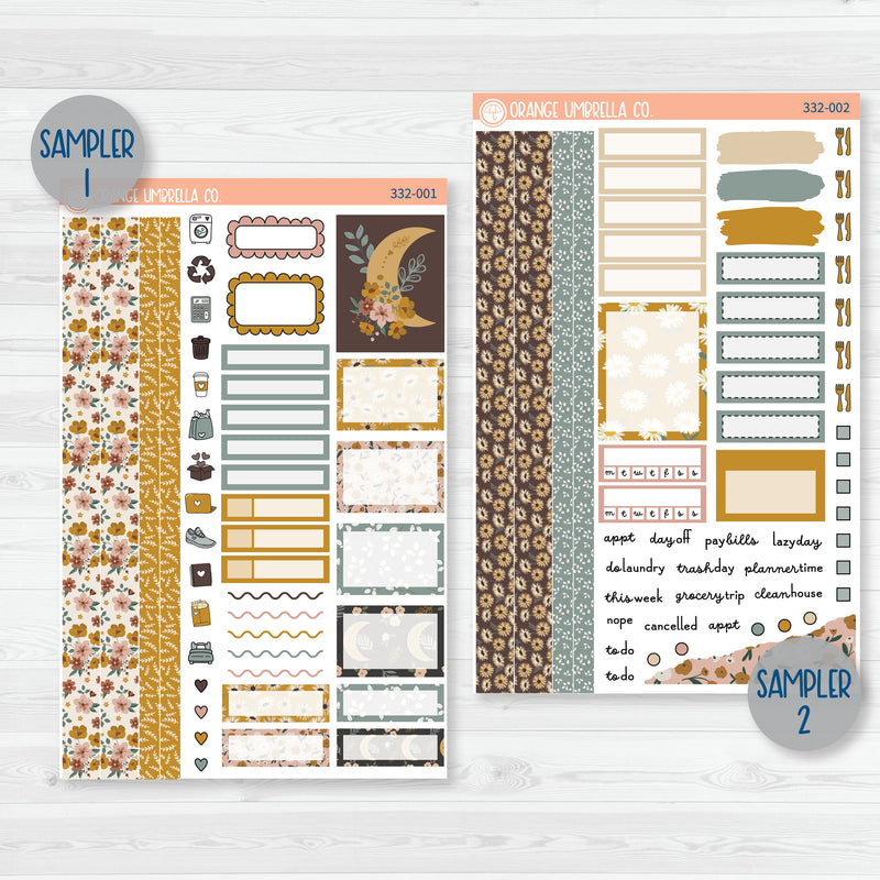 Late Summer Floral Stickers | Weekly Planner Kit Stickers | Living Is Easy | 332-001
