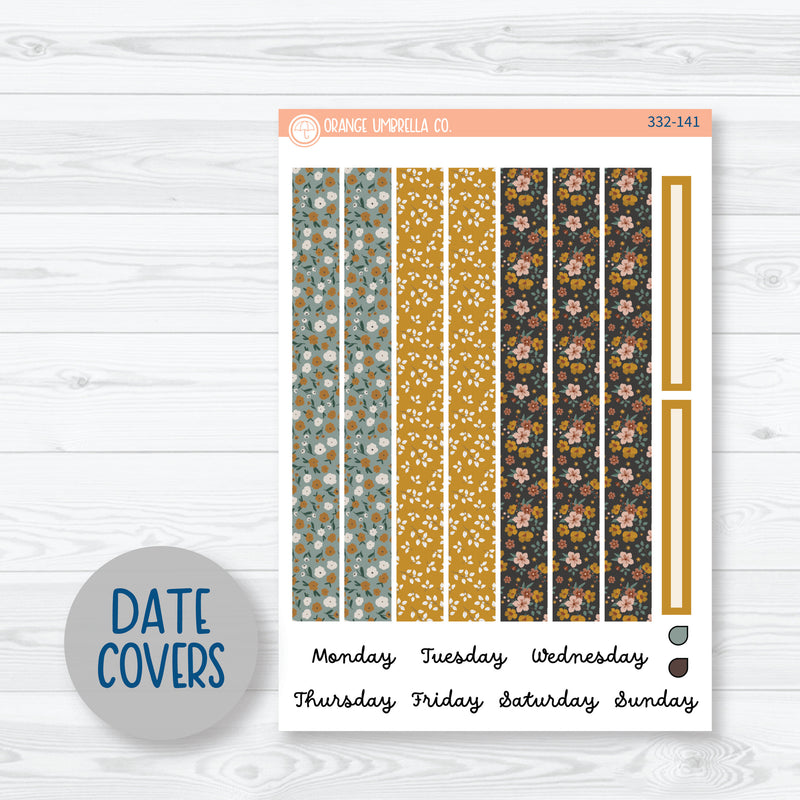 Late Summer Floral Stickers | A5 Plum Daily Planner Kit Stickers | Living Is Easy | 332-141