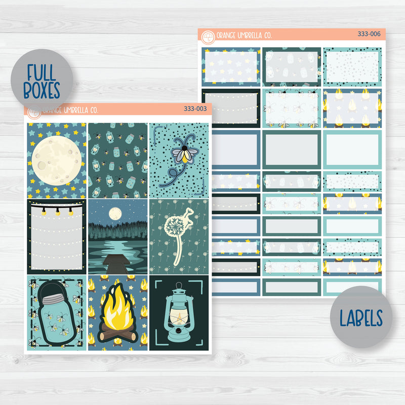 Firefly Summer Night Kit | Weekly Planner Kit Stickers | Light Up | 333-001