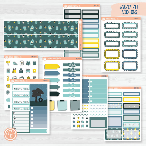 Firefly Summer Night Kit | Weekly Add-On Planner Kit Stickers | Light Up | 333-012