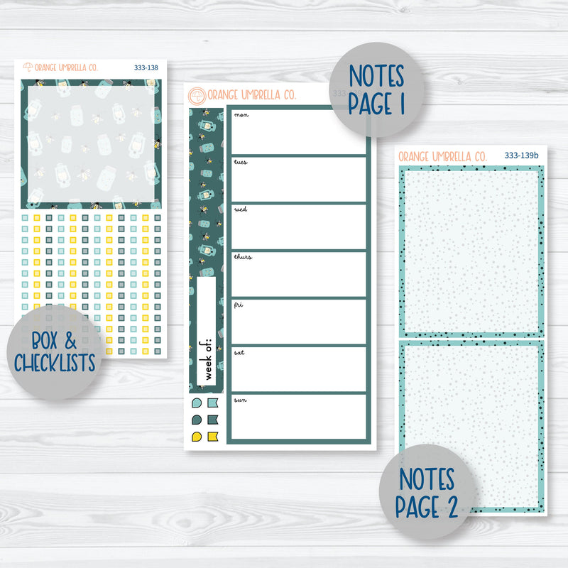 Firefly Summer Night Kit | 7x9 Daily Duo Planner Kit Stickers | Light Up | 333-131