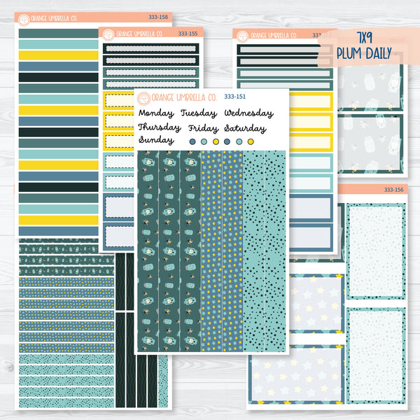 Firefly Summer Night Kit | 7x9 Plum Daily Planner Kit Stickers | Light Up | 333-151