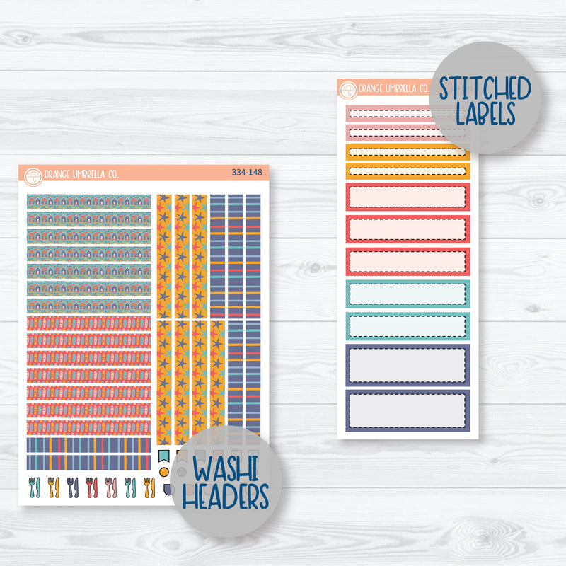 Beachside Vacation Planner Kit | A5 Plum Daily Planner Kit Stickers | Feeling Crabby | 334-141