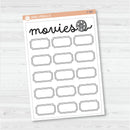 NP-Movie Tracker Full Page A5 & 7x9 Size Deco Planner Stickers | C-383