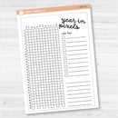 NP-Year In Pixels; January start or July Start Full Page A5 & 7x9 Size Deco Planner Stickers | C-384-385