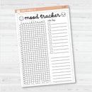 NP-Mood Tracker In Pixels; January start or July Start Full Page A5 & 7x9 Size Deco Planner Stickers | C-386-387