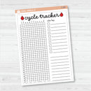NP-Cycle Tracker In Pixels; January start or July Start Full Page A5 & 7x9 Size Deco Planner Stickers | C-388-389