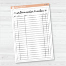 NP-Online Orders Tracker Full Page A5 & 7x9 Deco Planner Stickers | C-395
