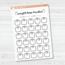 NP-Weight Loss Tracker Full Page A5 & 7x9 Deco Planner Stickers | C-397