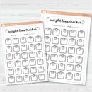 NP-Weight Loss Tracker Full Page A5 & 7x9 Deco Planner Stickers | C-397