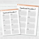 NP-Podcast Tracker Full Page A5 & 7x9 Size Deco Planner Stickers | C-402