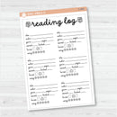 NP-Reading Log Tracker Full Page A5 & 7x9 Size Deco Planner Stickers | C-403