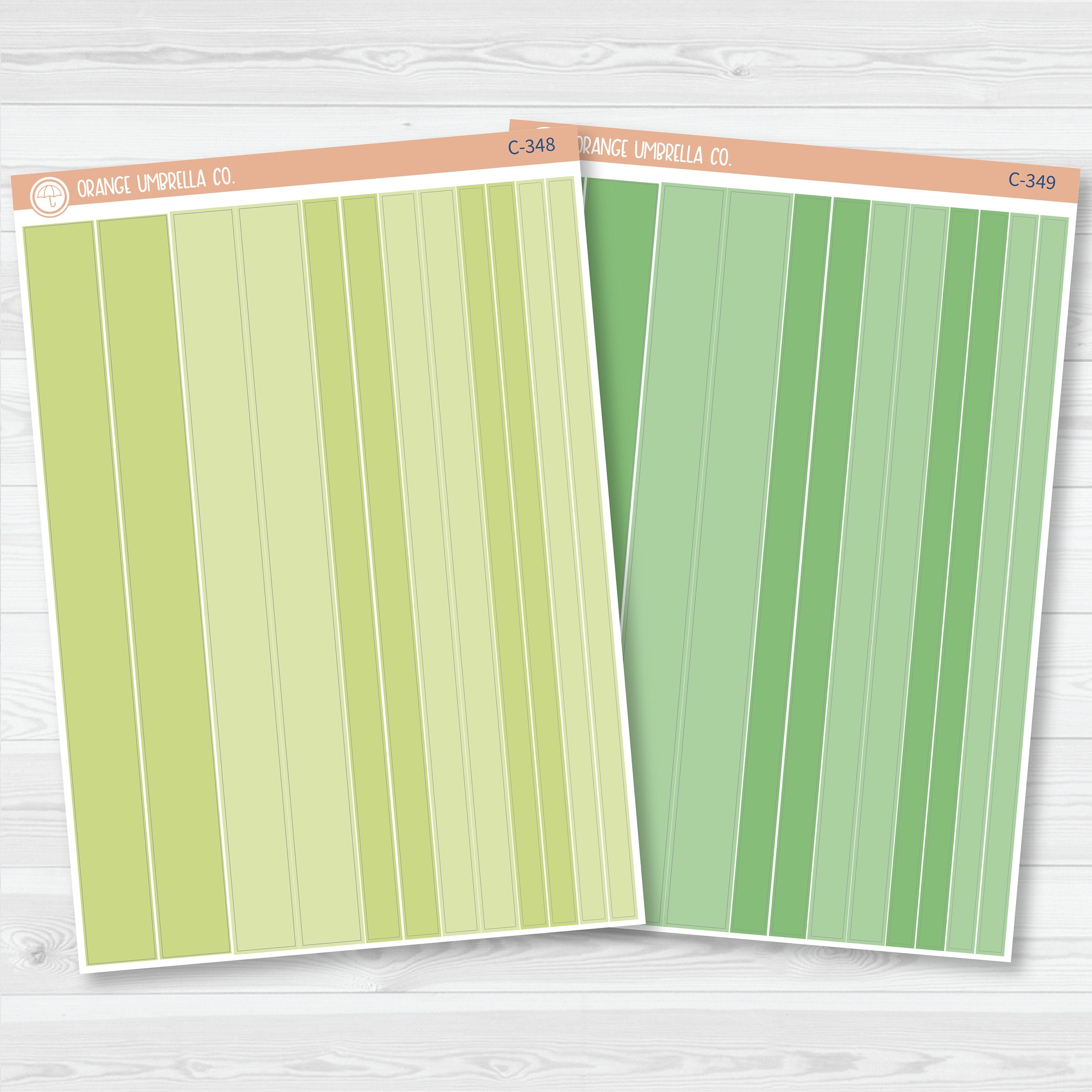 Washi Planner Stickers | Rainbow Palette | C-344-C-357