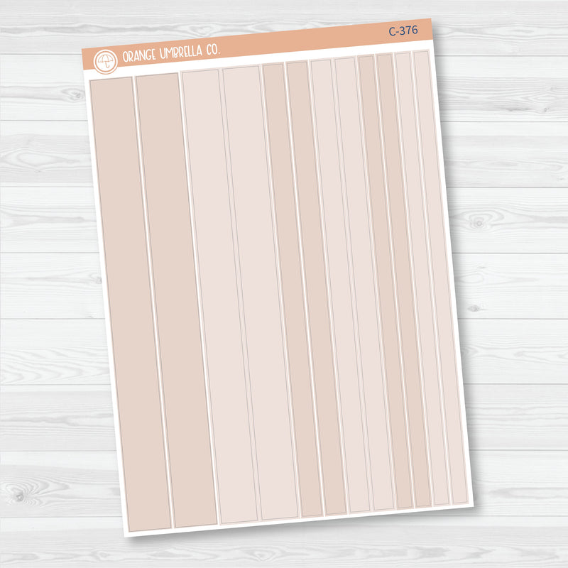 Washi Planner Stickers | Neutrals Palette | C-372-C-379