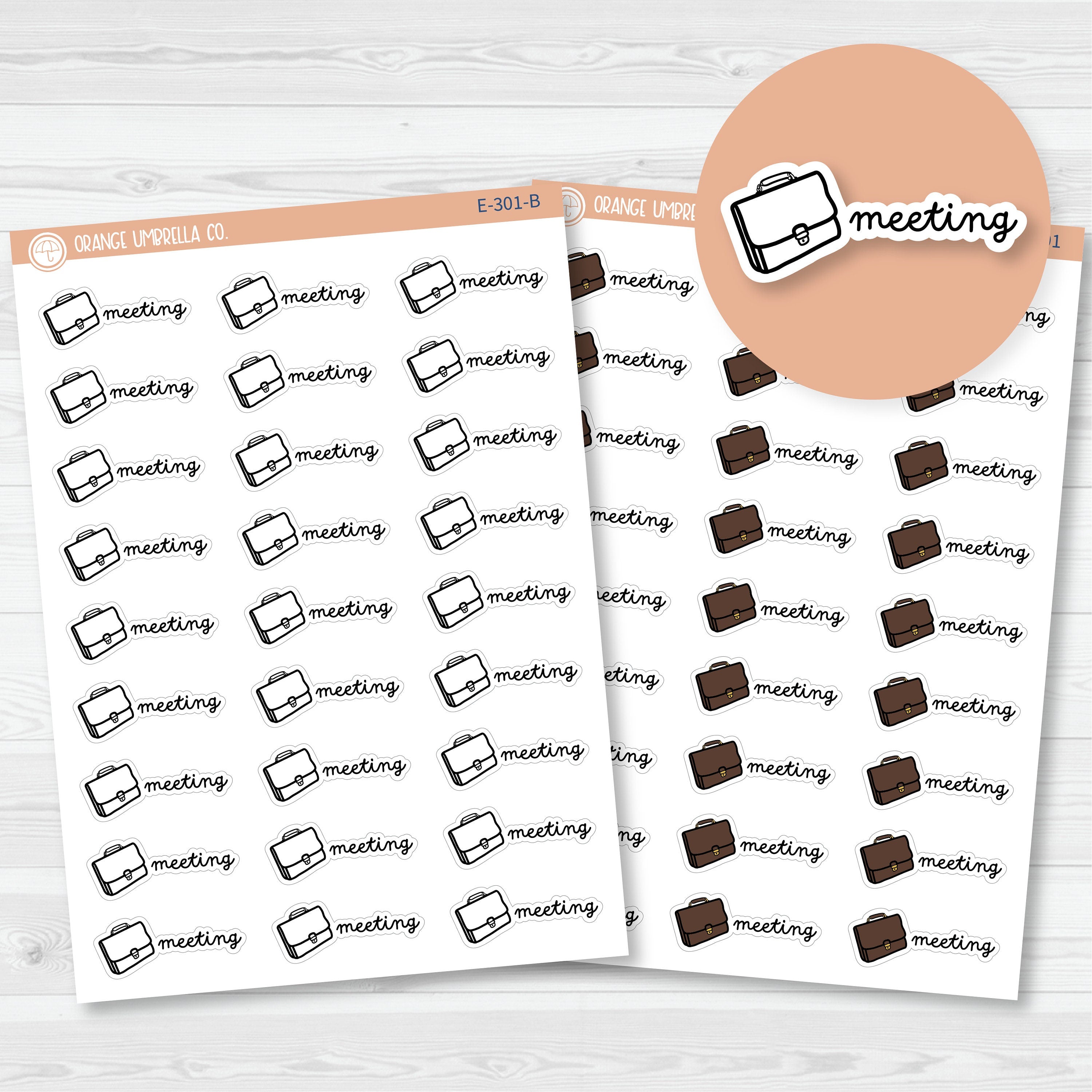 Meeting Planner Stickers | F16 | E-301
