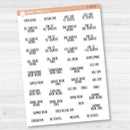NP-School Related Holiday Mini Script Planner Stickers | F13 | S-050