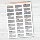 Reading Hobonichi Color Stitched Quarter Box Planner Sticker | Solid Color Labels | L-503