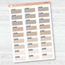 Reading Hobonichi Color Stitched Quarter Box Planner Sticker | Solid Color Labels | L-503