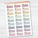 Appt Hobonichi Color Stitched Quarter Box Planner Stickers | L-508