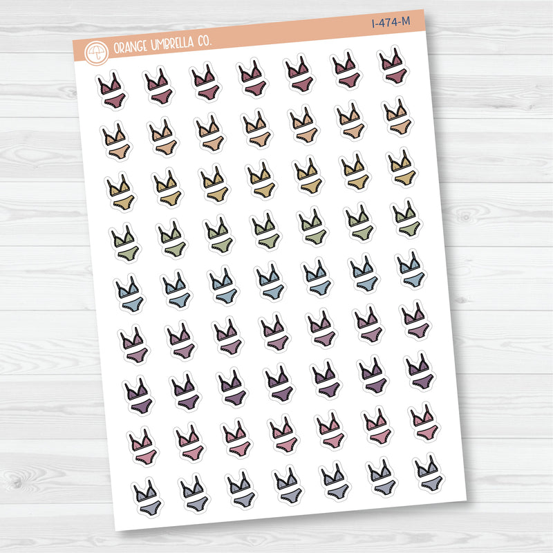 Hand Doodled Lingerie Icon Planner Stickers | I-474