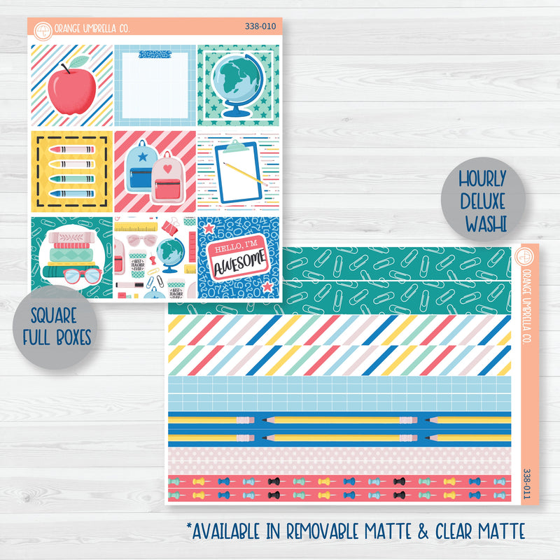 Back To School Kit | Weekly Planner Kit Stickers | School Supplies | 338-001