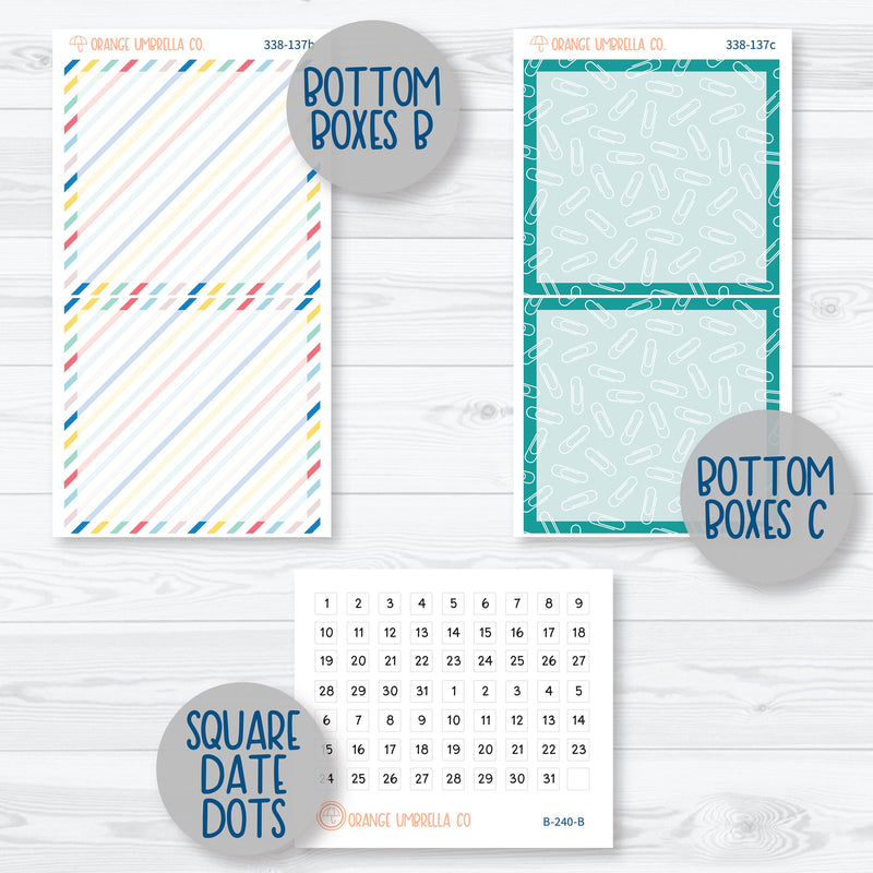 Back To School | 7x9 Daily Duo Planner Kit Stickers | School Supplies | 338-131