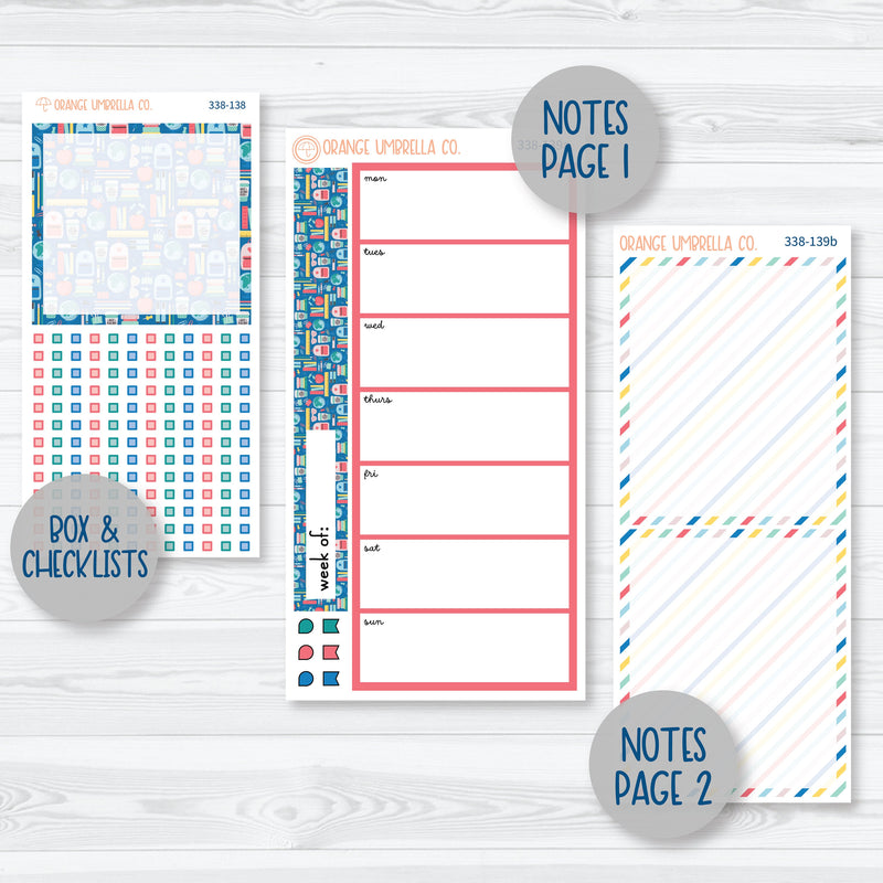 Back To School | 7x9 Daily Duo Planner Kit Stickers | School Supplies | 338-131