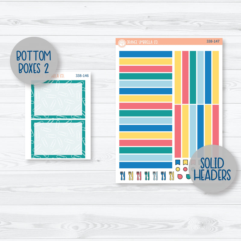 Back To School Kit | A5 Plum Daily Planner Kit Stickers | School Supplies | 338-141