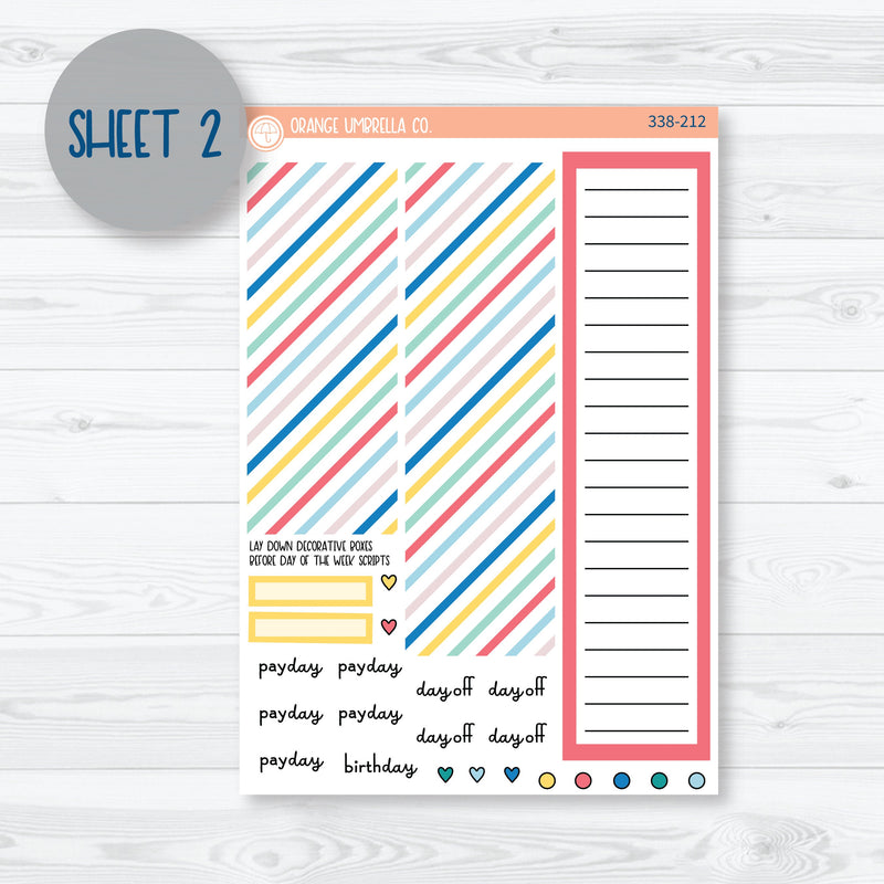 Back To School Kit | A5 Plum Monthly Planner Kit Stickers | School Supplies | 338-211