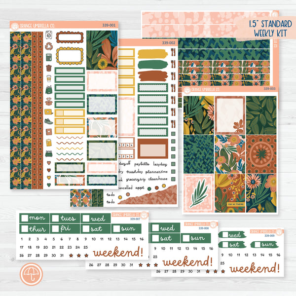 Floral Leaf Kit | Weekly Planner Kit Stickers | Rainforest | 339-001