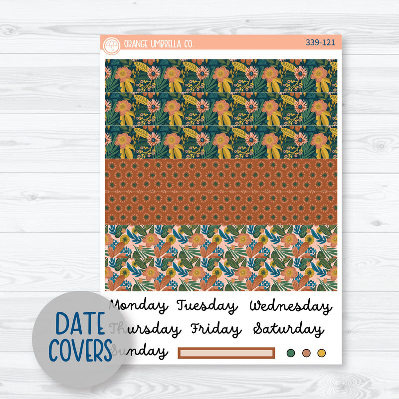 Floral Leaf Kit | A5 Daily Duo Planner Kit Stickers | Rainforest | 339-121