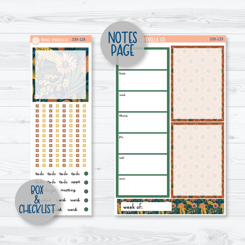 Floral Leaf Kit | A5 Daily Duo Planner Kit Stickers | Rainforest | 339-121