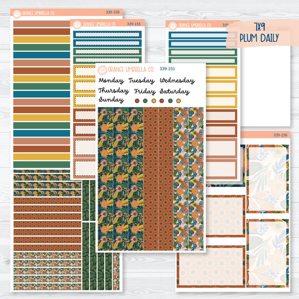 Floral Plant Kit | 7x9 Plum Daily Planner Kit Stickers | Rainforest | 339-151