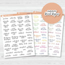 NP-School Related Holiday Script Planner Stickers | F15 | S-055