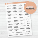 NP-School Related Holiday Mini Script Planner Stickers | F19 | Clear Matte | S-058-BCM