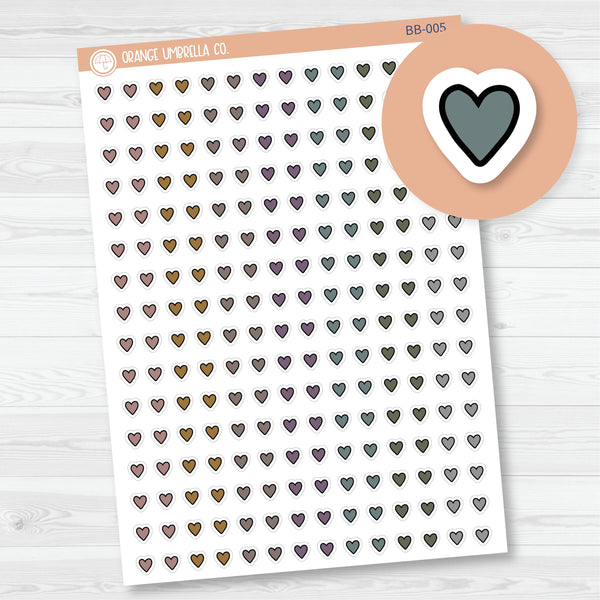 Bold Blooms Tiny Heart Planner Stickers from Kits | Erin Condren Floral Palette | BB-005