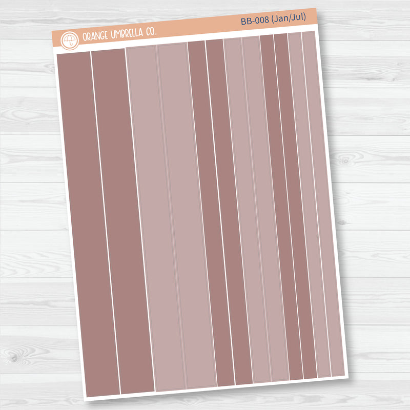 Washi Strip Planner Stickers | Bold Blooms Color Palette | BB-008-013