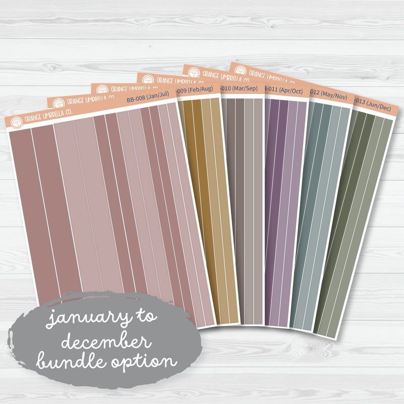 Washi Strip Planner Stickers | Bold Blooms Color Palette | BB-008-013