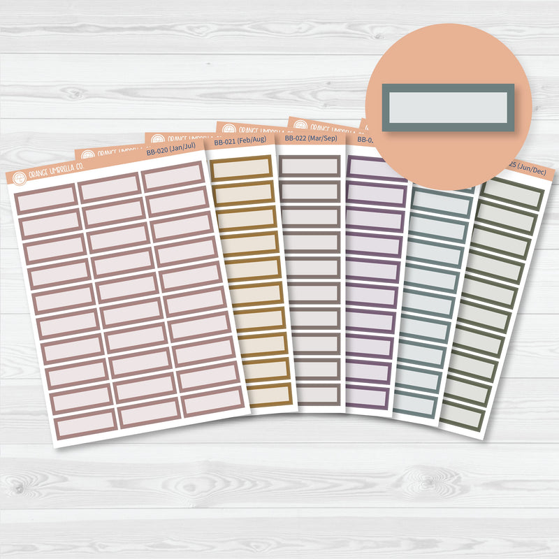 Quarter Box Label Planner Stickers | Bold Blooms Palette | BB-020-025