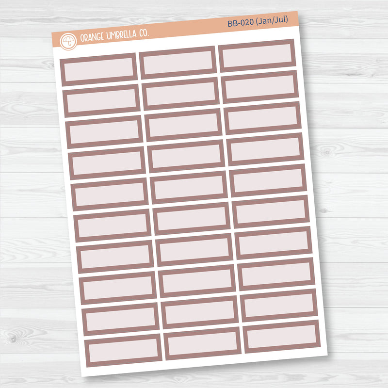 Quarter Box Label Planner Stickers | Bold Blooms Palette | BB-020-025