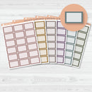 Half Box Label Planner Stickers | Bold Blooms Palette | BB-026-031