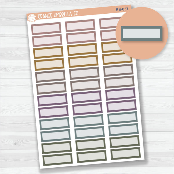 Bold Blooms Basic Label Quarter Box Planner Stickers | 1/4 Box Labels | BB-037